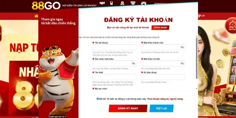 Chi tiết về các thao tác mở tài khoản chính thức tại nhà cái