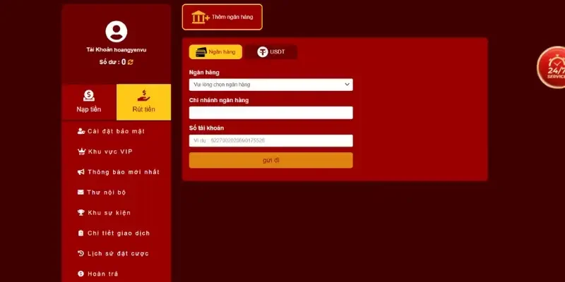 Thao tác chính xác nhất cho quy trình rút thưởng tại 88GO 